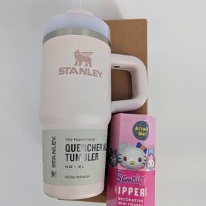 NEW STANLEY cup The Quencher H2.O FlowState Tumbler 14 OZ - Rose + Mystery Box